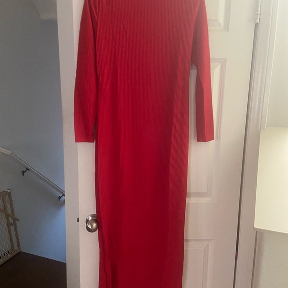 Red double snap maxi dress 2X - Picture 4 of 4